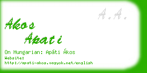 akos apati business card